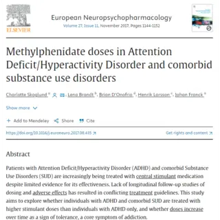 Methylphenidate, ADHD & Addiction