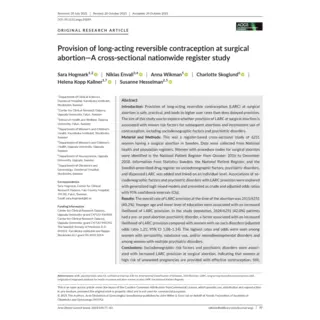 Abortion and contraceptives