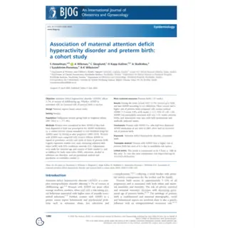 Preterm births and ADHD