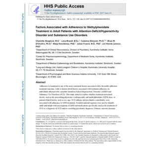 Adherence to ADHD medication