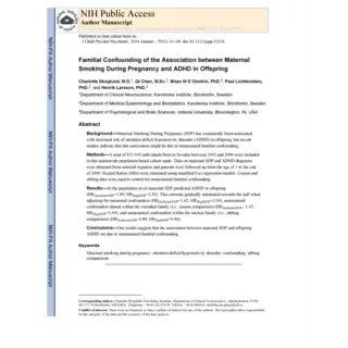 Smoking during pregnancy