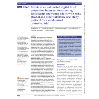 Digitalization of Reduced Substance Use