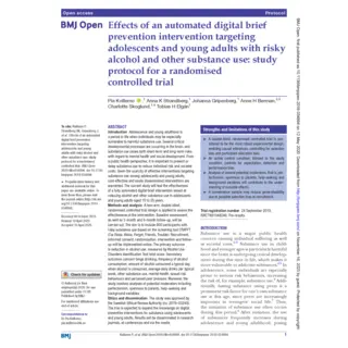 Digitalization of reducing substance use