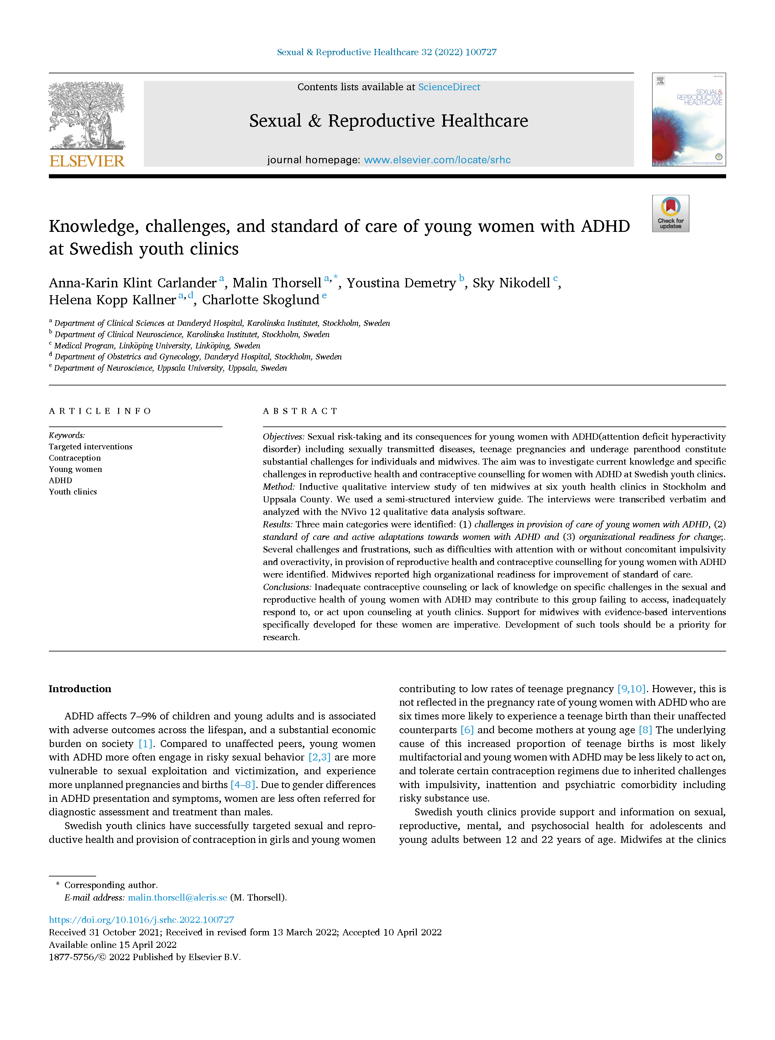 Sexuellt risktagande och ADHD